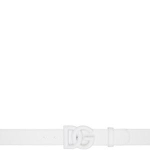 Dolce & Gabbana white logo belt